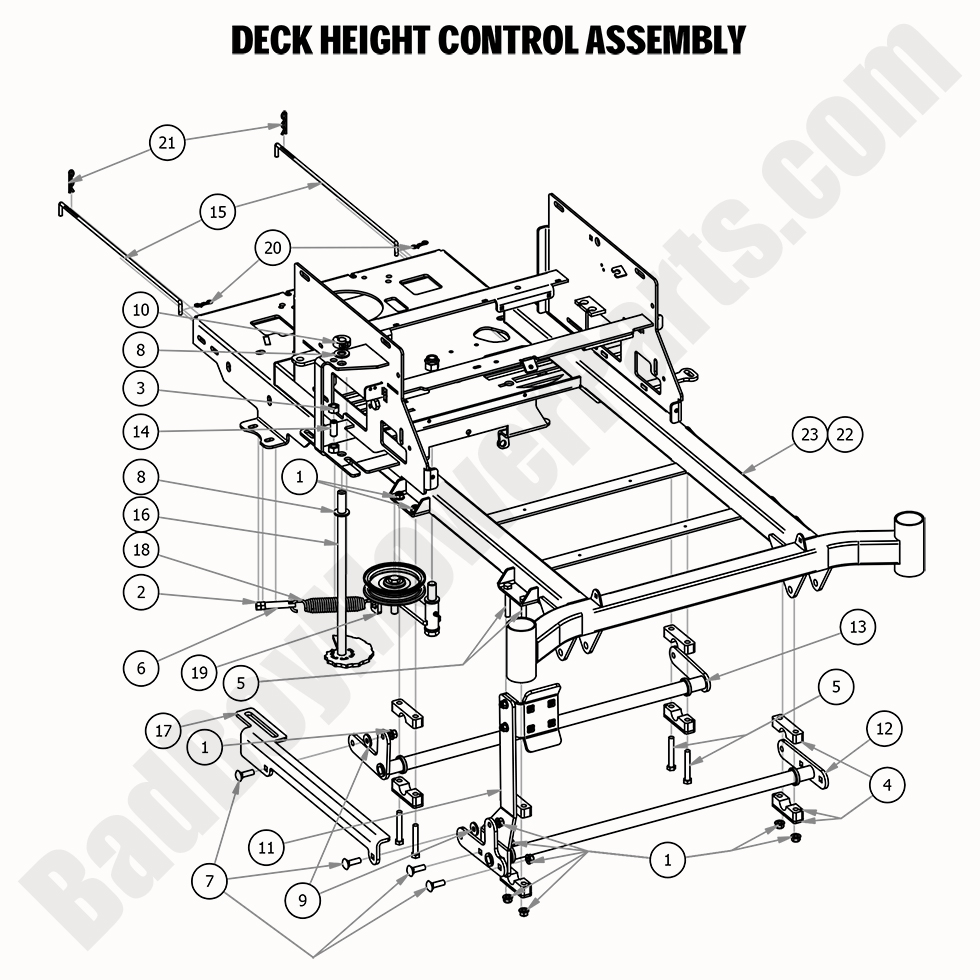 2020 ZT Elite Deck Height Control Assembly